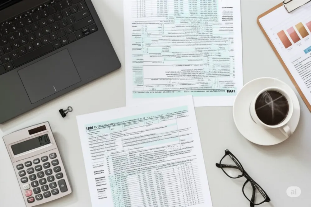Calculator and documents for Income Tax Filing Services in India
